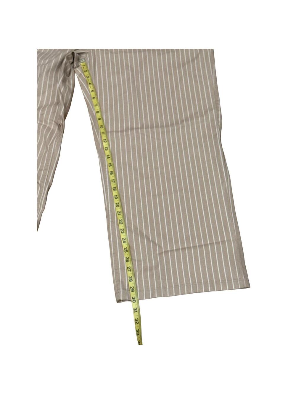 NWT Airwalk Pinstripe Pants Tan Womens 3X Plus Wide Leg Pockets Retro - Picture 5 of 7